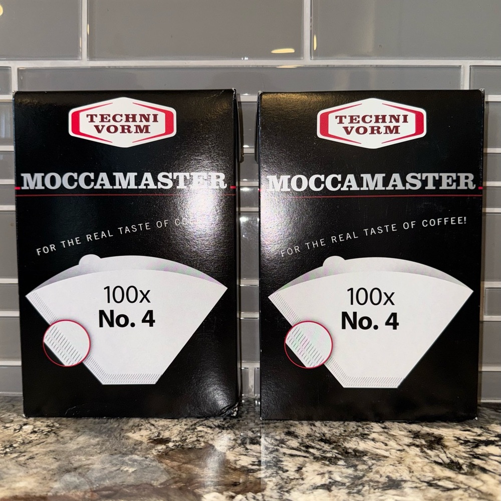 Moccamaster No. 4 Paper Filters | 200 Count 2 Boxes x 100 Filters